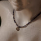 925 Sterling Silver Iolite Faceted 3-4mm Coin Charm Necklace