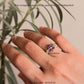 925 Sterling Silver Amethyst & Peridot Floral Wire Wrapped Handcrafted Ring