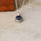 925 Sterling Silver Dumortierite Quartz Faceted Pendant