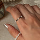 Natural Crystal Stretchy Fresh Water Pearl & Pyrite Pearl Rings