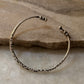 925 Sterling Silver Antique Hill Tribe Handcrafted Floral & Silver Beads Adjustable Kada