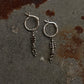 925 Sterling Silver Handcrafted Tribal Rawa Hoops Mandali Earrings