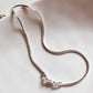 Charming flat snake silver chain with a smooth and glossy finish