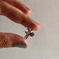 Amethyst Silver Ring with Crescent Moon for Spiritual Healing 