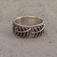 925 Sterling Silver Forest Fern Band Ring