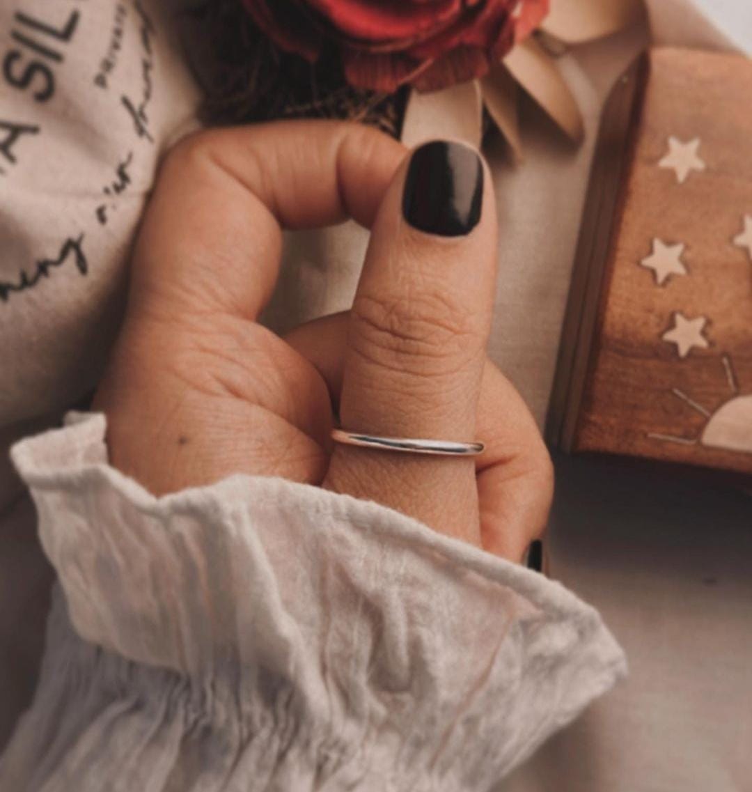 Classic Round Stack Band Ring in 925 Silver
