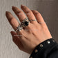 925 Sterling Silver Thin Link Stack Band Ring