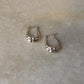 925 Sterling Silver Chunky Italian U Statement 2 in 1 Hoops