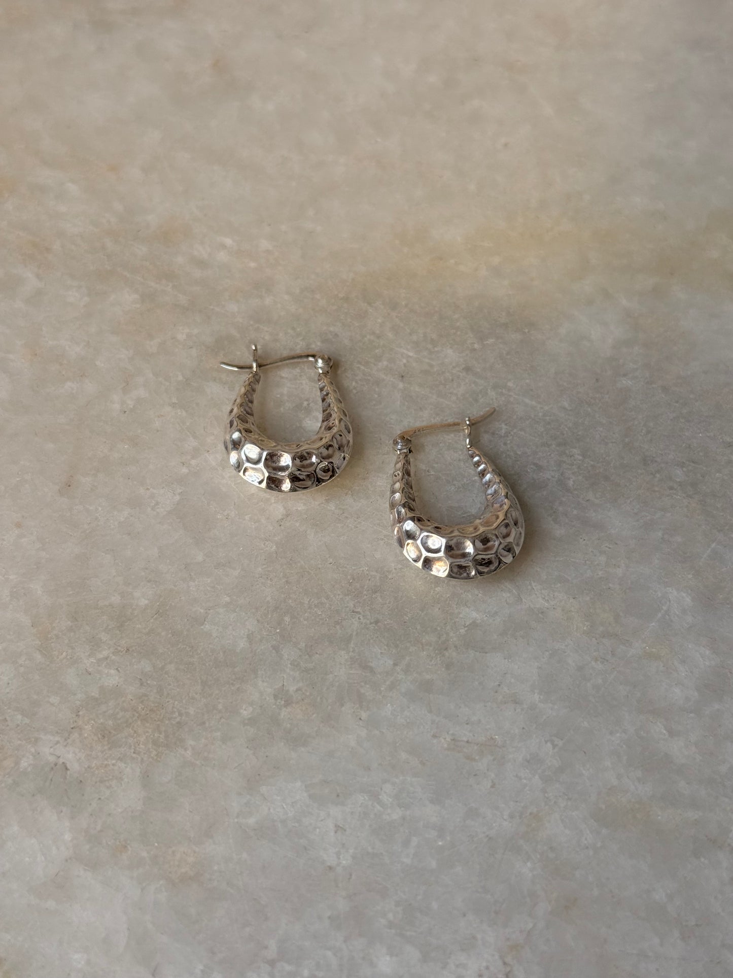 925 Sterling Silver Chunky Italian U Statement 2 in 1 Hoops