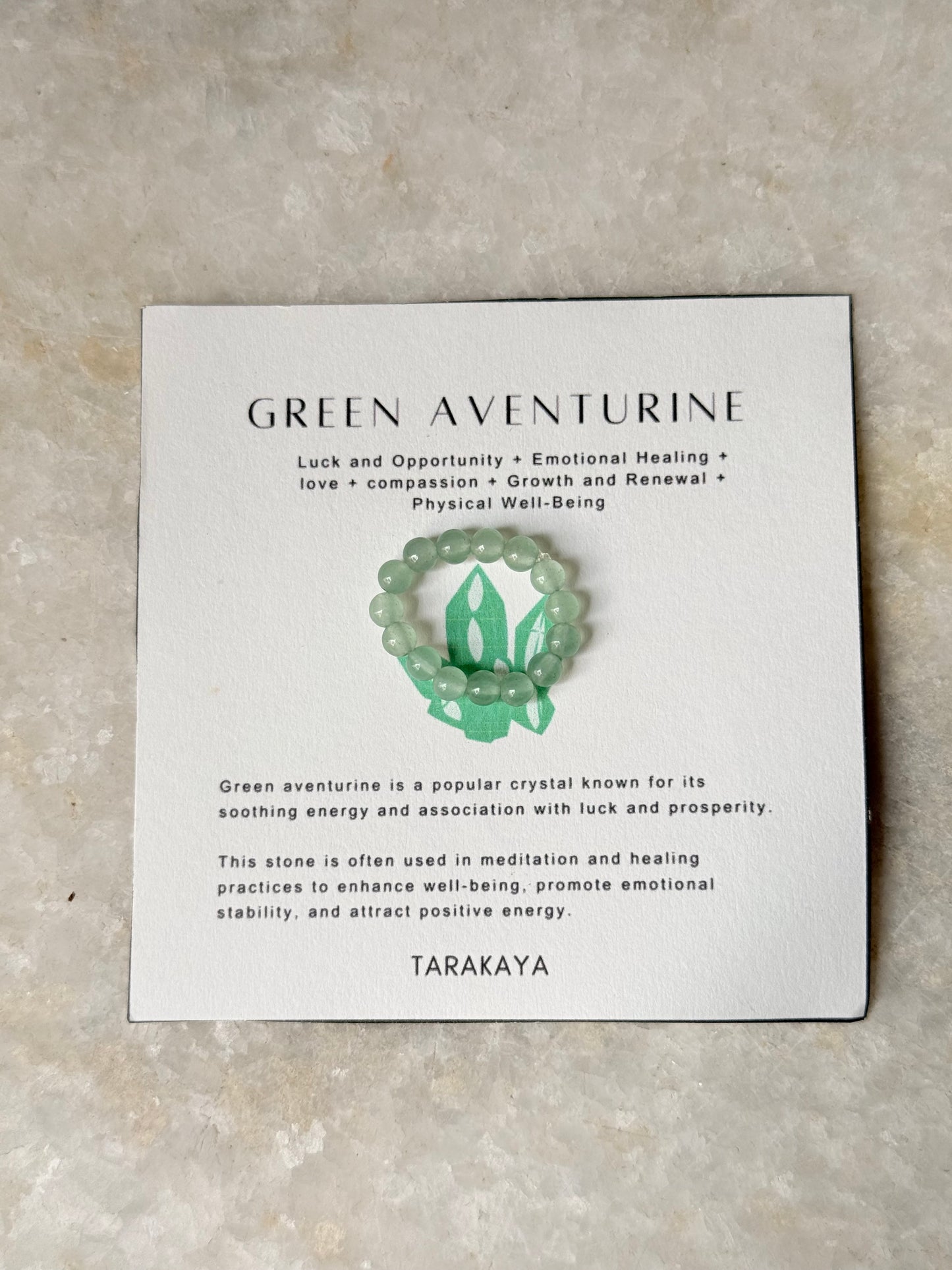 Green Aventurine 4MM Crystal Stretchy Rings
