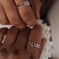 Celestial Inspired Moon Phases Silver Band