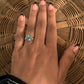 Oval Turquoise Gemstone Silver Ring