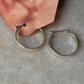 925 Sterling Silver Chunky Italian Rectangular Hoops
