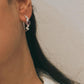 Elegant Amethyst CZ Silver Half Hoop Earrings