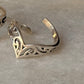 925 Sterling Silver V/ Chevron Vintage Filigree Mid / Little Finger Ring