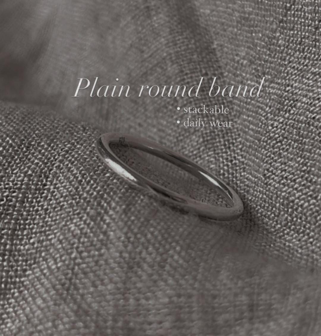 Sterling Silver 925 Plain Round Stack Ring