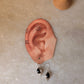 925 Sterling Silver Black Onyx Pear Rawa Handcrafted Hook Earrings