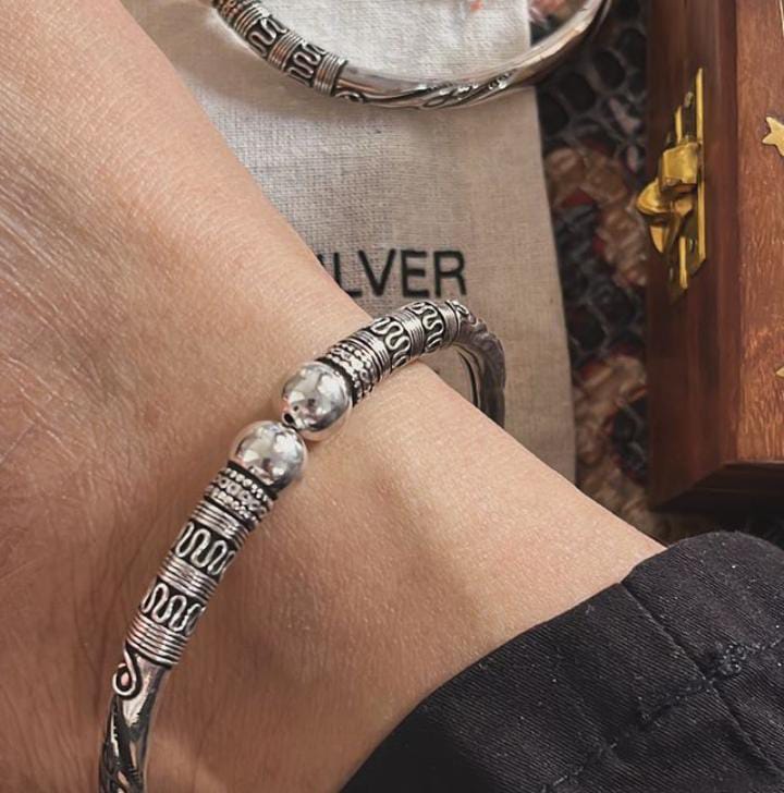Elegant Leg Kada - Design 2 in Sterling Silver