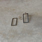 925 Sterling Silver Chunky Italian 2 in 1 Rectangular Statement Studs