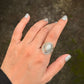 925 Sterling Silver Jasper Pear Handcrafted Boho Ring