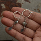 925 Sterling Silver Handcrafted Tribal Rawa Hoops Mandali Earrings