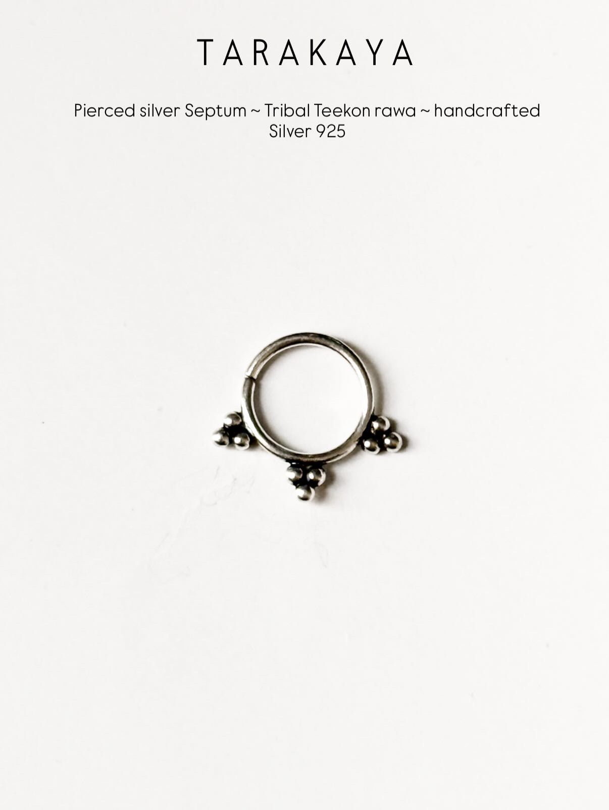 925 Sterling Silver Tribal Septum Pierced- Teen Teekona Rawa
