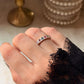 925 Sterling Silver Natural Multi Tourmaline Faceted Eternity White Band Ring