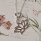 925 silver lotus flower necklace for meditation and balance  