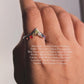 Sterling silver ring with V design and seven chakra stones