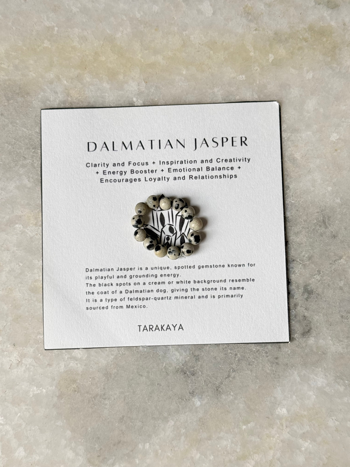Dalmatian Jasper 4MM Natural Crystal Stretchy Rings