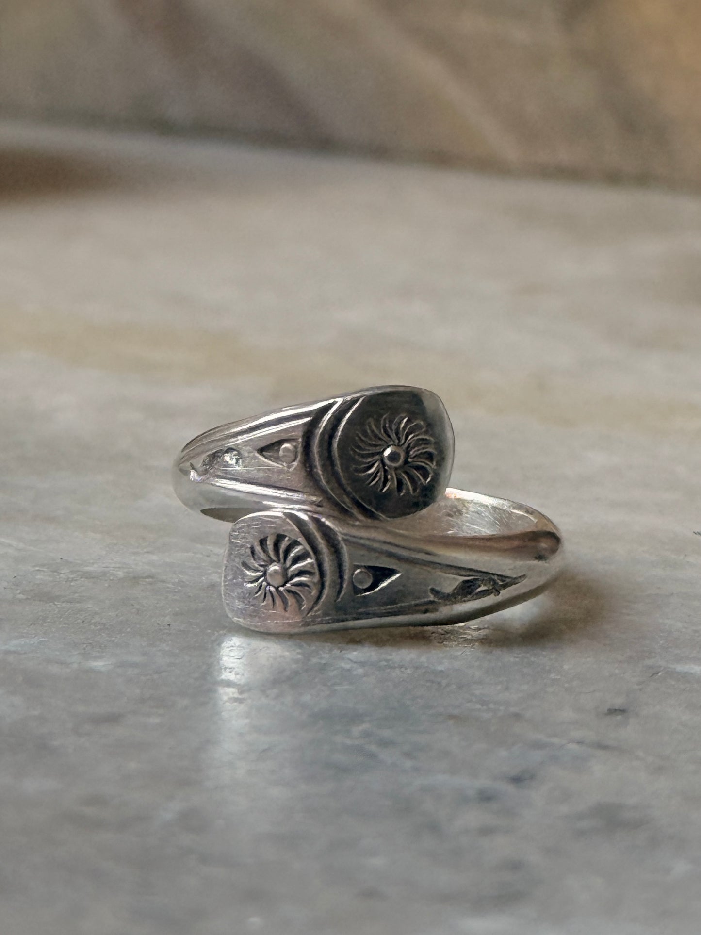 925 Sterling Silver Bohemian Hill Tribe Handcrafted Adjustable Ring