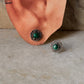 925 Sterling Silver Malachite Flower Earrings