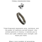925 Sterling Silver Tribal Engraved Side Full Boho Band Daily Wear Ring