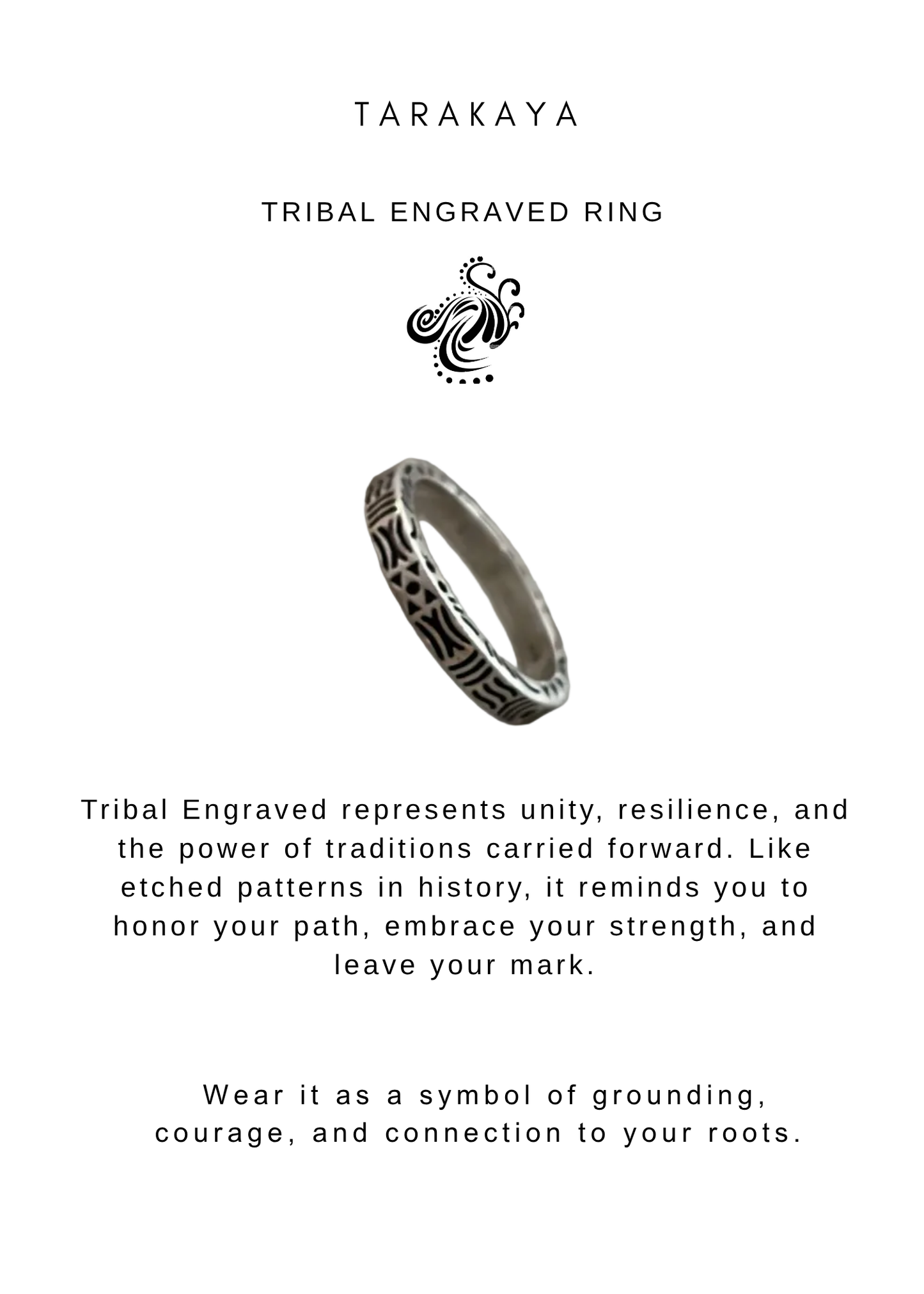 925 Sterling Silver Tribal Engraved Side Full Boho Band Daily Wear Ring