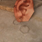 925 Sterling Silver Hexagon Plain Hoops