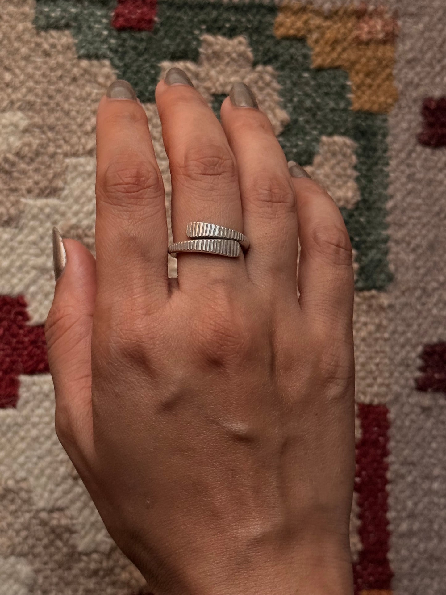 925 Sterling Silver Bohemian Hill Tribe Handcrafted Adjustable Ring