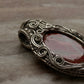 925 Sterling Silver Jasper Crystal Wire Wrapped Statement Handcrafted Pendant