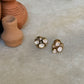 925 Sterling Silver Gold Plated Moissanite Polki Studs Earrings