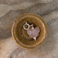 925 Sterling Silver Rose Quartz Butterfly With Pearls Charm