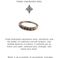 925 Sterling Silver Tribal Engraved Side Boho Stack 1 Ring