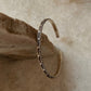 925 Sterling Silver Antique Hill Tribe Handcrafted Matsya Adjustable Kada