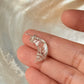 925 Sterling Silver Clear Quartz Moon Wire Wrapped Handcrafted Pendant