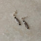 925 Sterling Silver Boho Black Bead Studs Earrings