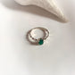 Classic green onyx ring set in sterling silver