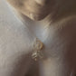 925 Sterling Silver Mother of Pearl Full Moon Face Spiral Carved, Clear Quartz Moon Handcrafted Necklace