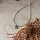 Natural Larimar, Fresh Water Pearls , Silver Fish Charm & Blue Bead Hanging Charm Handcrafted 925 Sterling Silver Necklace