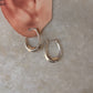 925 Sterling Silver Chunky Italian U Hoops Earrings