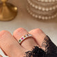 925 Sterling Silver Natural Multi Tourmaline Faceted Eternity White Band Ring