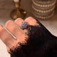 925 Sterling Silver Natural Tanzanite Faceted Flower Vintage Style Band Statement Ring