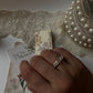 Clear Quartz Five Baguette Stone 925 Sterling Silver Ring